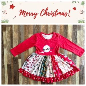 Christmas 🎄 🦌🎅 cute twirl long sleeve dress
